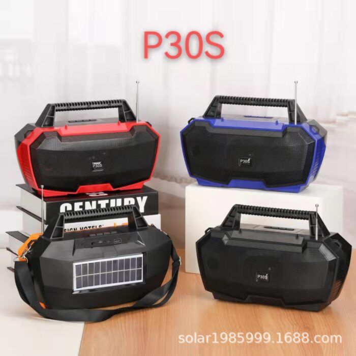 Foreign trade hot model Africas best-selling P30S solar speaker 8W with radio FM flashlight plug-in card U disk P30 speaker - Tradedubai.ae Wholesale B2B Market