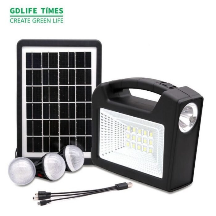 GD solar lighting small system foreign trade Africa multi-function mobile phone charging flashlight bulb camping travel - Tradedubai.ae Wholesale B2B Market