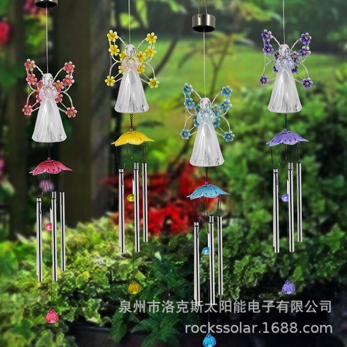 New cross-border solar angel wind chime light lawn decoration landscape light outdoor hanging garden angel solar1 - Tradedubai.ae Wholesale B2B Market