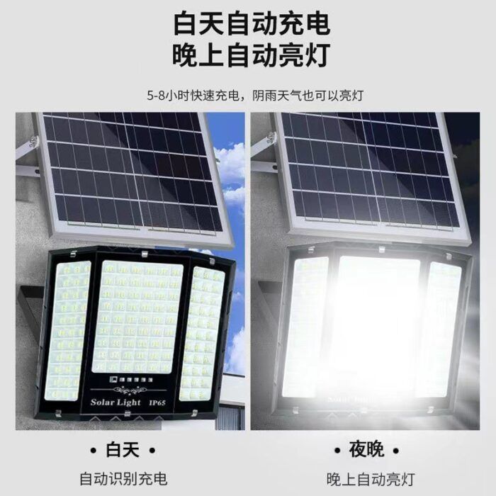 New private model three-sided emitting solar flood light courtyard street light wall light outdoor waterproof and lightning protection manufacturer wholesale1 - Tradedubai.ae Wholesale B2B Market