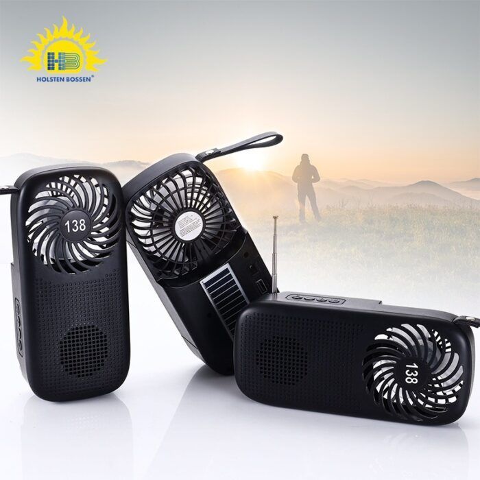 Solar fan speaker antenna cash register FM card U disk playback portable mini wireless Bluetooth speaker - Tradedubai.ae Wholesale B2B Market