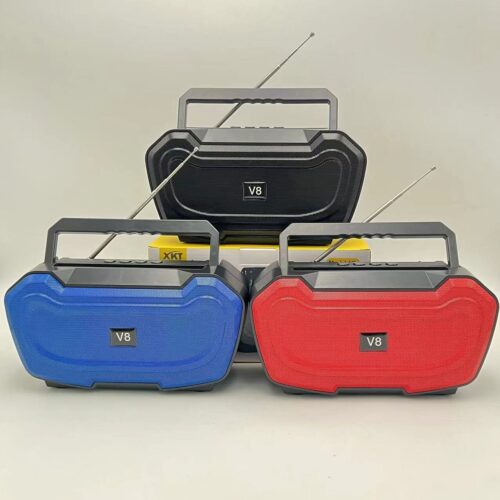 Solar foreign trade audio portable phone holder with antenna radio FM card U disk island country Bluetooth speaker
