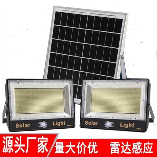 Solar lamp outdoor rural household one-to-two human body sensor lamp automatically turns on after dark rural courtyard lamp spotlight