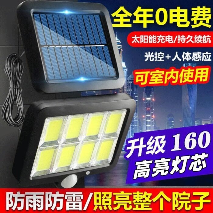 Solar lamp waterproof human body sensor lamp balcony corridor automatically lights up rural toilet split outdoor lamp after dark - Tradedubai.ae Wholesale B2B Market