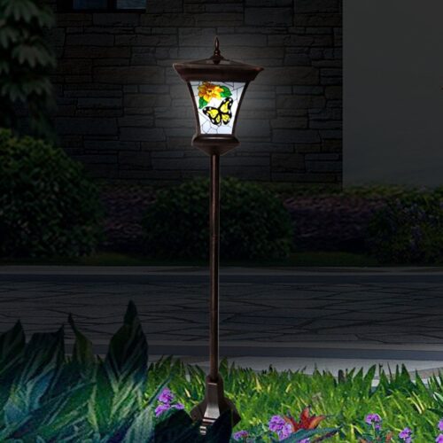 Solar lawn lamp home outdoor waterproof garden lamp LED landscape garden ground lamp human body induction1