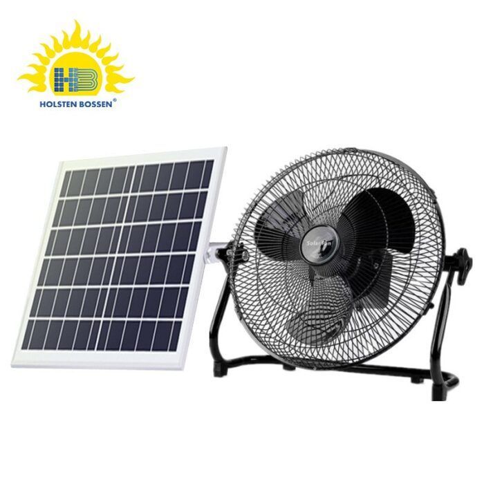 Solar lying fan 12-inch high wind power long battery life portable outdoor metal fan for home dormitory1 - Tradedubai.ae Wholesale B2B Market