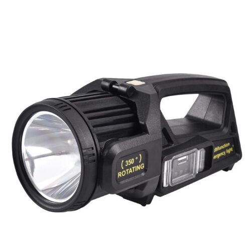 Solar portable searchlight foreign trade outdoor strong light led emergency charging patrol adventure mountaineering searchlight