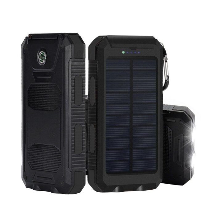 Solar power bank large capacity fast charging outdoor portable power supply with cable cross-border printing LOGO3 - Tradedubai.ae Wholesale B2B Market