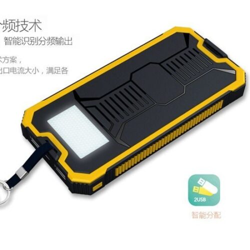 Solar power bank mobile power large capacity fast charging outdoor portable power supply with cable cross-border printing LOGO88