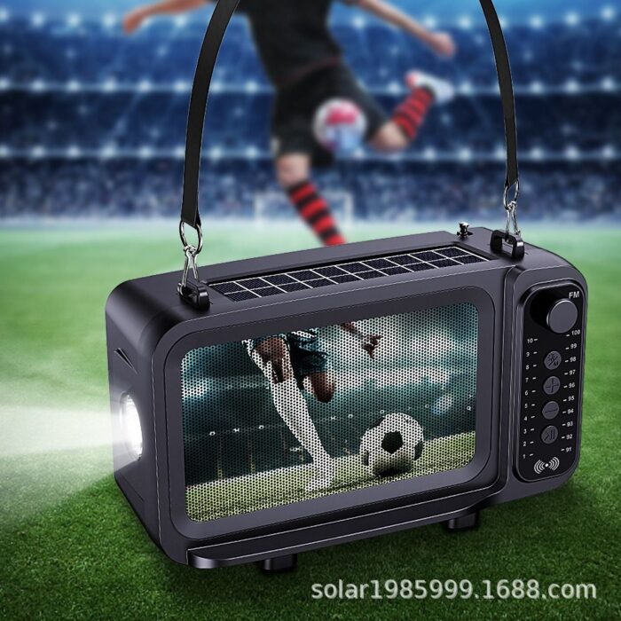 Solar radio audio wireless mobile phone holder convenient high-quality subwoofer retro Bluetooth speaker9