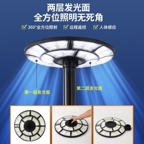 Solar street light ultra-thin UFO flying saucer light park community square landscape integrated induction street light garden light1 - Tradedubai.ae Wholesale B2B Market