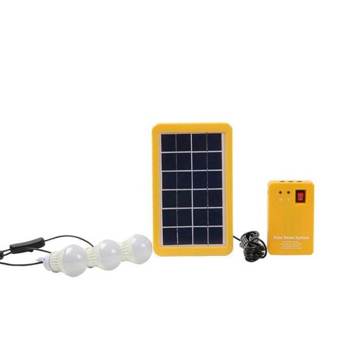 Solar yellow small system foreign trade hot selling mobile phone emergency charging flashlight external bulb lighting in Africa - Tradedubai.ae Wholesale B2B Market