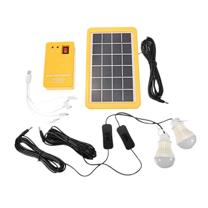Solar yellow small system foreign trade hot selling mobile phone emergency charging flashlight external bulb lighting in Africa1 - Tradedubai.ae Wholesale B2B Market
