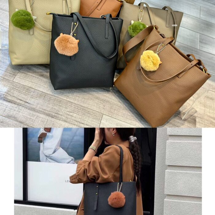 Womens PU leather handbags shoulder bag purse with long strap hand held bag