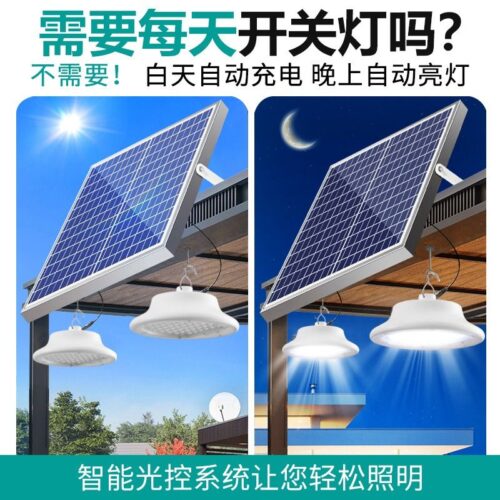 Zhongshan Solar chandelier ceiling light home indoor outdoor garden light solar lighting cross-border Southeast Amazon 2