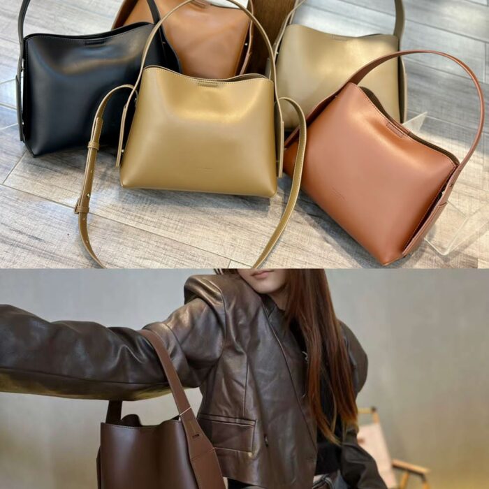 Simple Women's Bucket Shoulder Bags- Large Capacity Tote Bags Large Capacity PU Leather Bags - Tradedubai.ae Wholesale B2B Market
