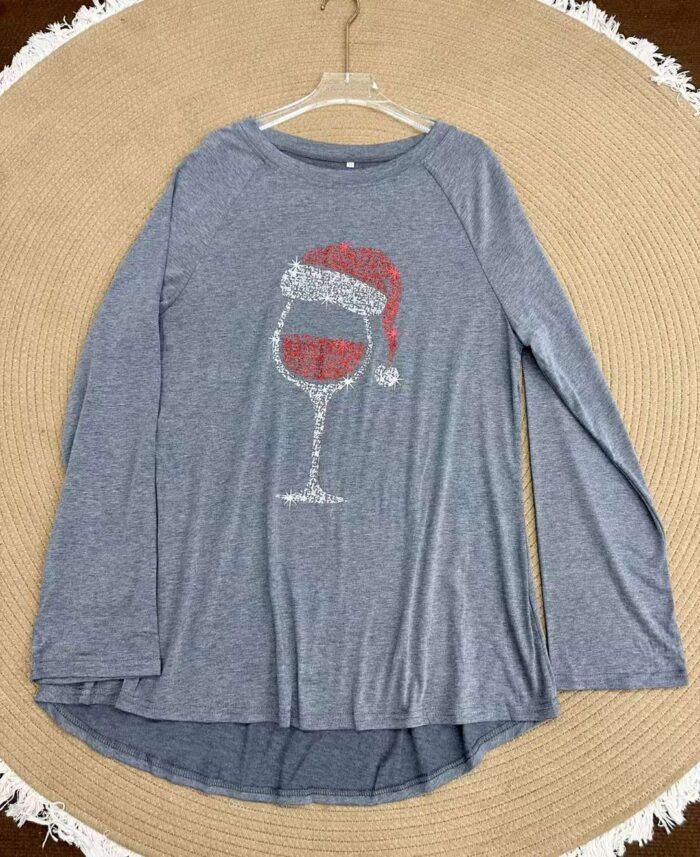 European and American large-size round-neck printed loose casual large-size long-sleeved T-shirts1 - Tradedubai.ae Wholesale B2B Market