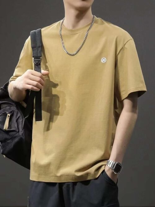 Factory Wholesale Stock Ready Made Garments Heavy embroidered short sleeve T-shirt - Image 3