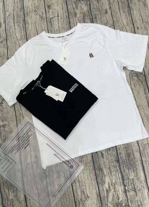 Factory Wholesale Stock Ready Made Garments Heavy embroidered short sleeve T-shirt - Image 5