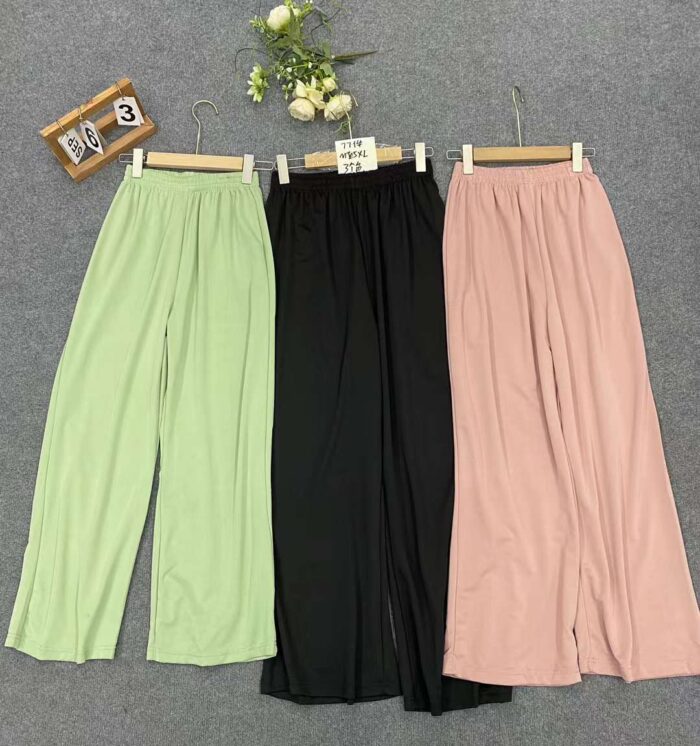 Wide-leg pants Casual elastic waist drawstring slimming wide-leg pants - Tradedubai.ae Wholesale B2B Market