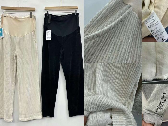 belly-supporting double-adjustable maternity pants with styles including denim straight-leg corduroy wide-leg and ankle-warming trousers1 - Tradedubai.ae Wholesale B2B Market