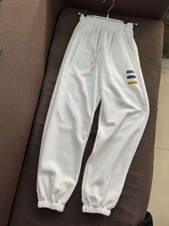 waffle cotton drawstring casual sweatpants with elastic waist - Tradedubai.ae Wholesale B2B Market