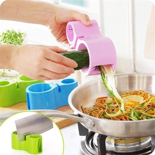 2-in-1Multifunctional Spiral Vegetable Slicer Cucumber GraterCarrot Slicer Fruit Slicer Kitchen Accessories Pink3 - Tradedubai.ae Wholesale B2B Market