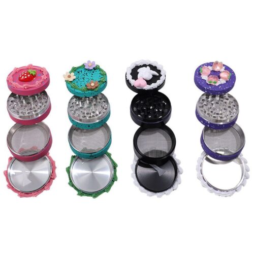 2024 63mm-4 Fashion Design Cute Cake Cream Zinc Herb Grinder Hemp Weed Grinder - Tradedubai.ae Wholesale B2B Market