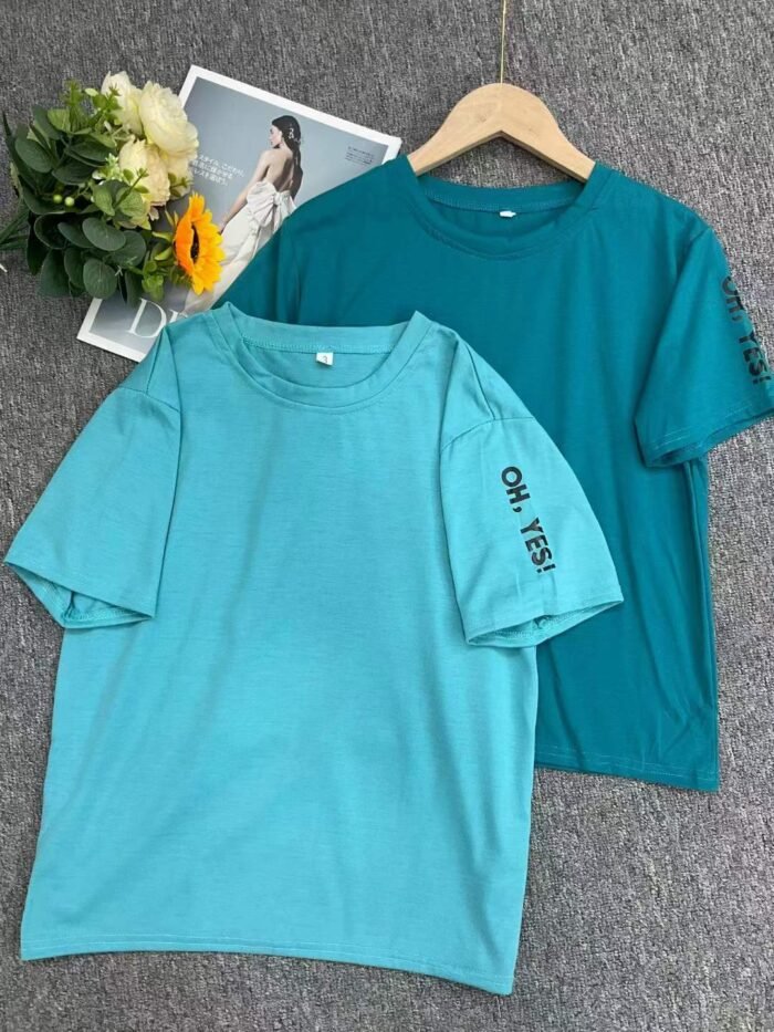 2024 new summer style pure cotton loose-fitting high-waisted round-neck high-short T-shirt1 - Tradedubai.ae Wholesale B2B Market
