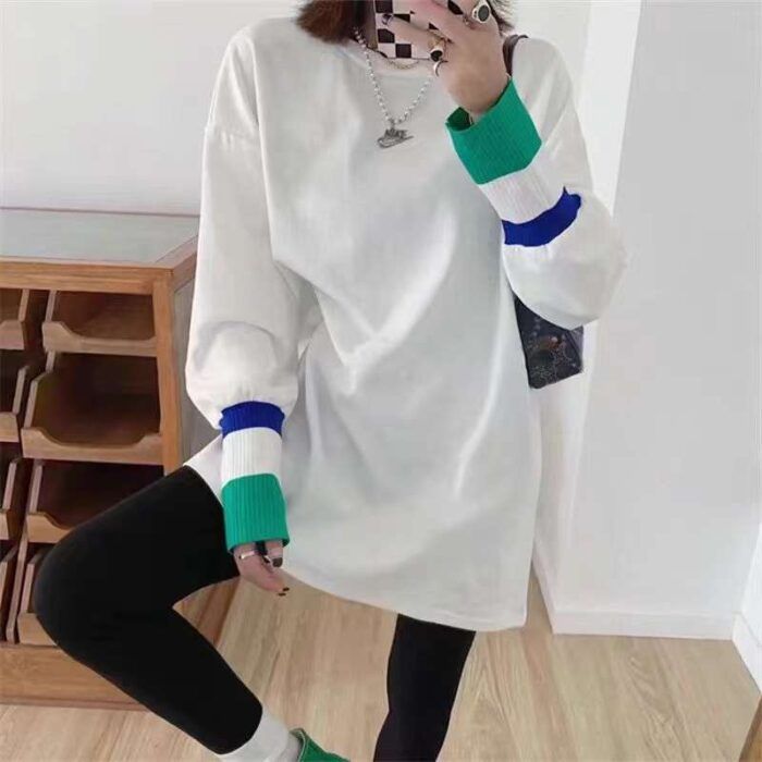 2024 new white long-sleeved T-shirts for women loose and stylish inner winter tops ins trend - Tradedubai.ae Wholesale B2B Market