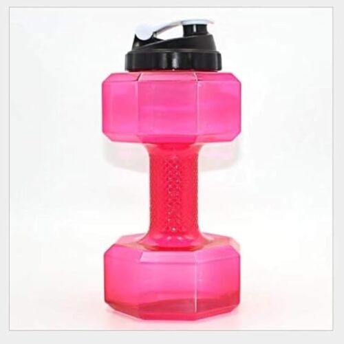 22L Large Capacity Multifunctional Dumbbell Shape Portable Sport Gym Fitness Water Kettle with HandlePink