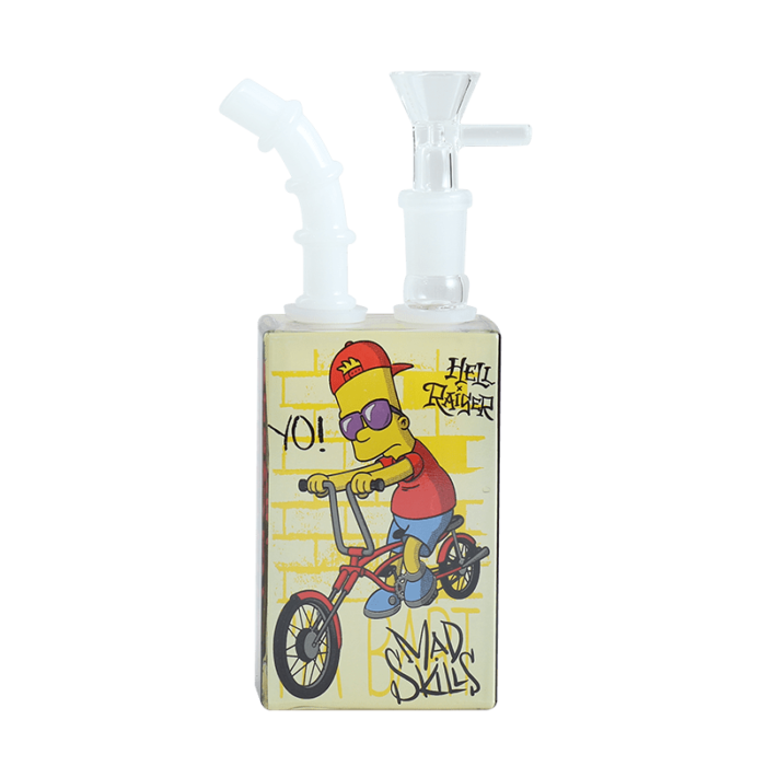 7 inch Smoking Water Pipe Juice Box Glass Bong