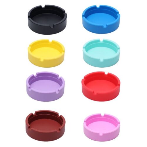 83-23cm Factory Round Silicone Ashtray Different Colors Custom Logo Available - Tradedubai.ae Wholesale B2B Market