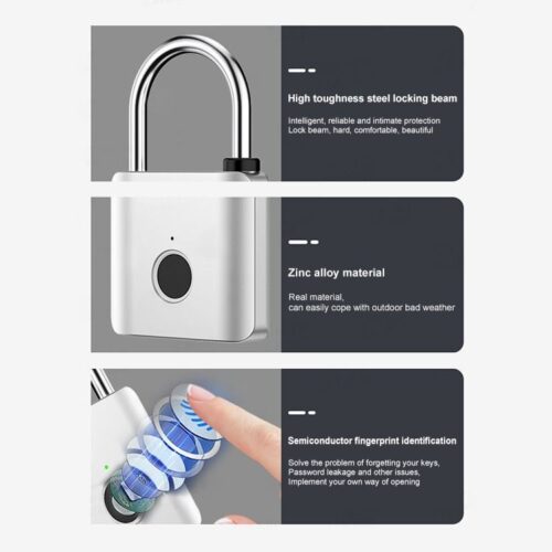 Fingerprint pad lock - mini lock - travel lock - bag lock - Tradedubai.ae Wholesale B2B Market
