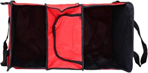 Car Trunk Organizer Oxford Cloth Trunk Cooler Storage Bag Expandable side pockets Foldable Perfect for Your Car SUV Truck Minivan Waterproof Auto Organizer Solid Storage Bag - Red5