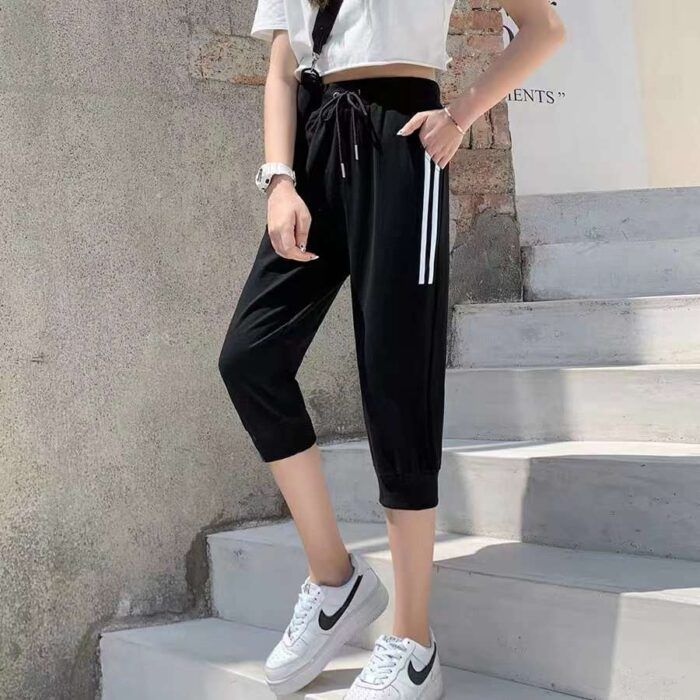 Casual three-quarter drawstring striped sports pants 5 - Tradedubai.ae Wholesale B2B Market