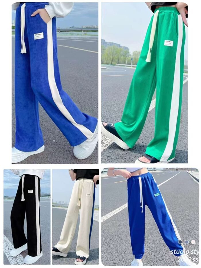Childrens clothing casual drawstring printed loose legged wide-leg pants - Tradedubai.ae Wholesale B2B Market