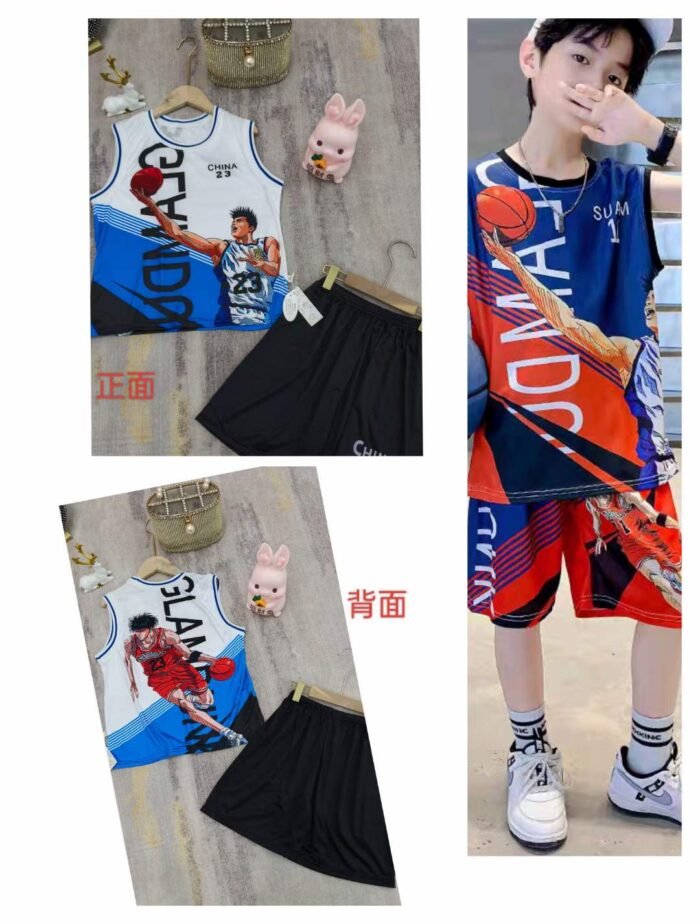 Childrens clothing ice silk football sleeveless suit - Tradedubai.ae Wholesale B2B Market
