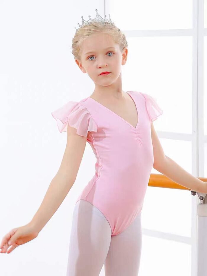 Childrens dance practice clothes gymnastics clothes girls pure cotton short-sleeved and long-sleeved - Tradedubai.ae Wholesale B2B Market