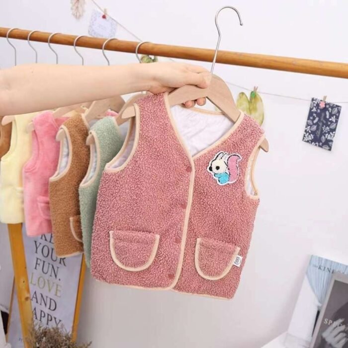 Childrens vest for boys and girls Teddy velvet plus cotton vest to keep warm 7 - Tradedubai.ae Wholesale B2B Market