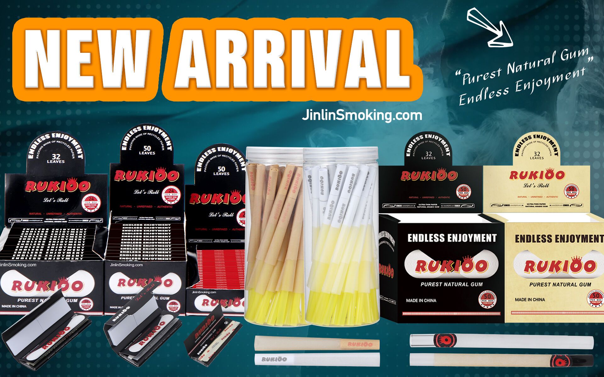 Custom Hemp Raw Smoking Rolling Papers Smoking Filter Tips King Size Slim