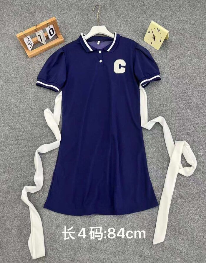 Dress back strap design polo collar towel embroidered letters - Tradedubai.ae Wholesale B2B Market