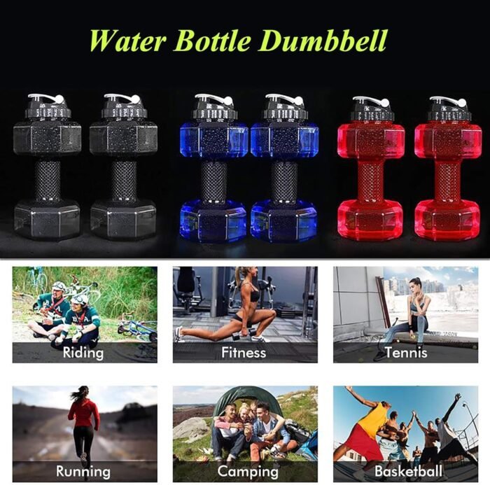 Dumbbell Water Bottle Workout Water Bottle For Women and Men with Straw Portable Weight Water Bottles Large Capacity Sport Fitness Water Dumbells 4 - Tradedubai.ae Wholesale B2B Market