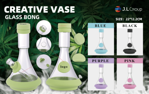 Evoke Vintage Smoking Accessories Silicone Easy to Grip Glass Deco Beaker Bong - Tradedubai.ae Wholesale B2B Market