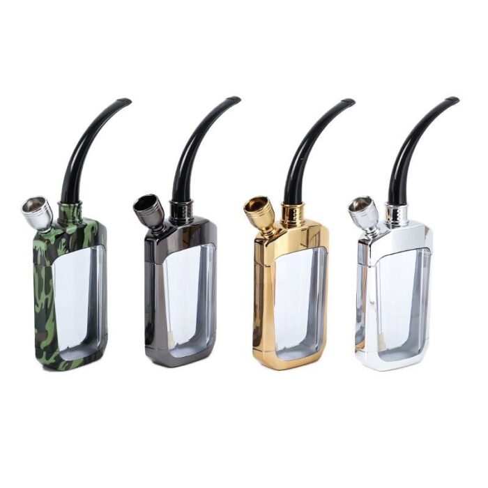 Factory Custom Logo Multifunctional Tobacco Pipe Glass Pipe Cigarette Holder Waterpipe with Filter Mouthpiece for Weed
