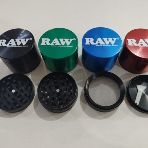 Factory Different Sizes Raw Custom Logo Metal Zinc Herb Grinder Hemp Tobacco Weed Herb Grinder1