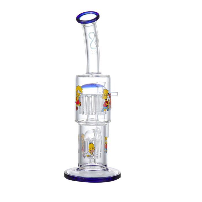 Factory Direct Price Smoke Good Custom Logo High Borosilicate Glass Bong Recycler Percolator Bong Water Pipe Glass Bong For Weed - Hookah Shisha