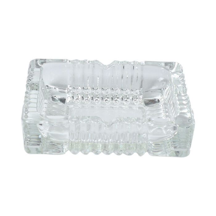 Factory Directly Cheap Square Shape 105-105-35 cm Glass Ashtray Classical Cigarette Ashtray for Home