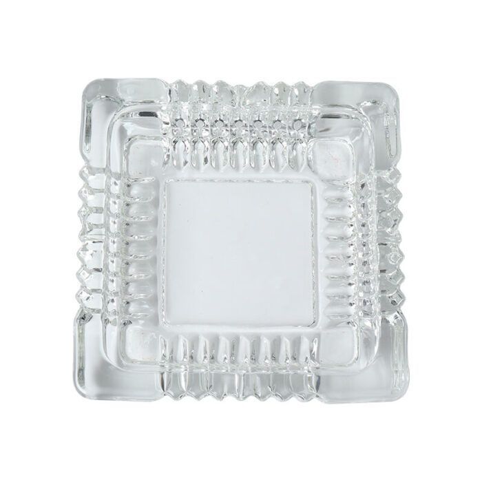 Factory Directly Cheap Square Shape 105-105-35 cm Glass Ashtray Classical Cigarette Ashtray for Home2