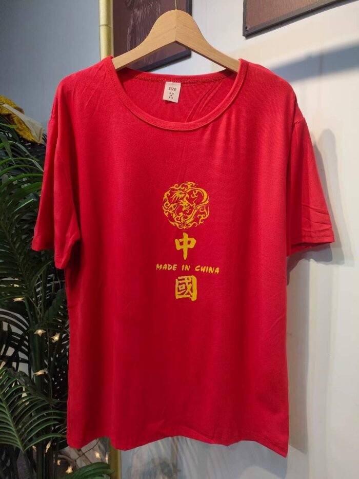 Factory Wholesale Ready Made Garments Stock Clearance-Chinese-style printed wide T-shirts - Tradedubai.ae Wholesale B2B Market